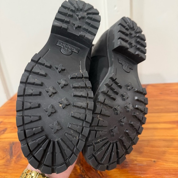 Timberland Ellendale Water Resistant Mid Lace-Up Black Leather Boots - Picture 6 of 9